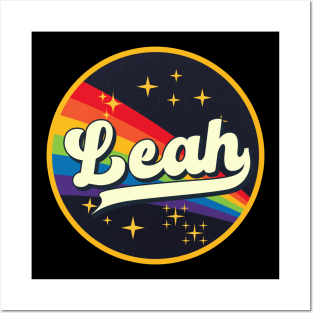 Leah // Rainbow In Space Vintage Style Posters and Art